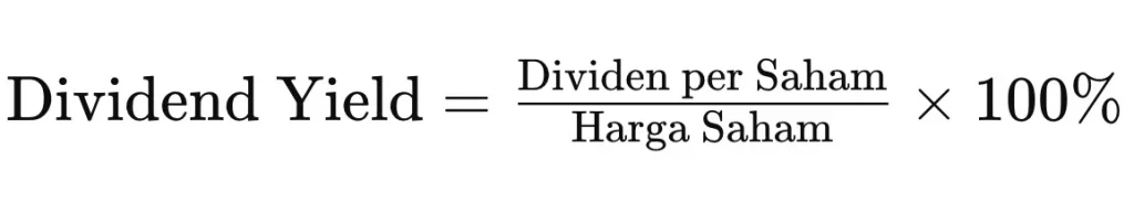 Contoh perhitungan dividend yield untuk berbagai skenario