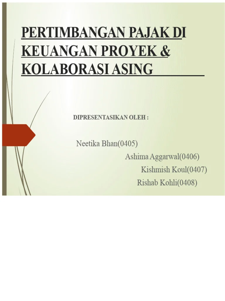 Pertimbangan Pajak dan Regulasi