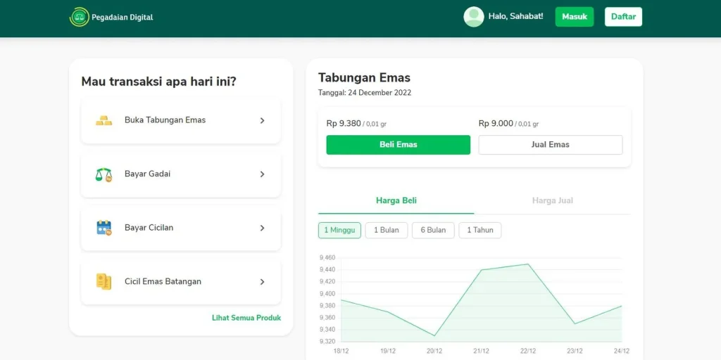 Platform Beli Emas Online Terpopuler di Indonesia