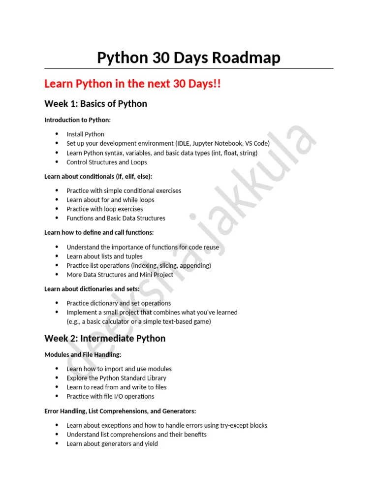 Tutorial Python AI 30 Hari: Roadmap Lengkap